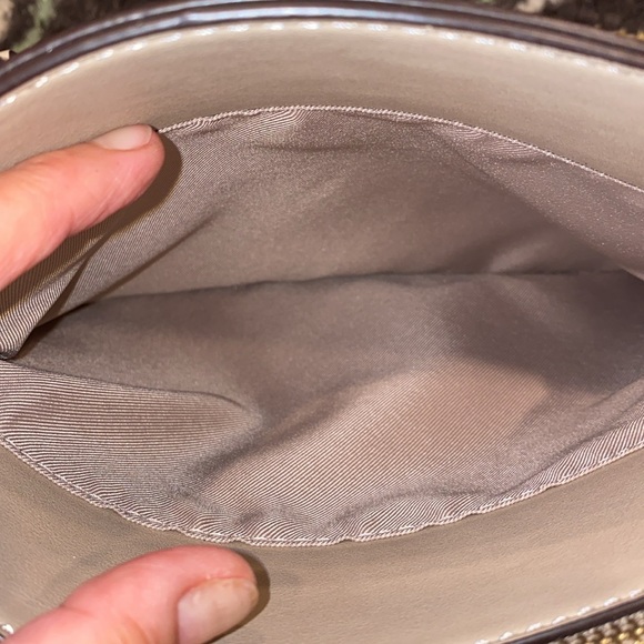 Nine West floral crossbody/shoulder top zip satchel - Picture 3 of 10